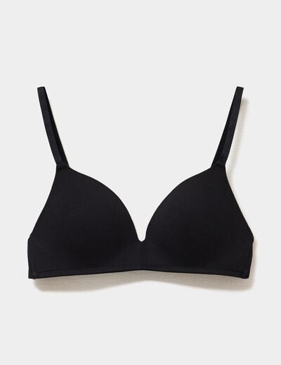 Soutien-gorge triangle coton majoritaire noir femme