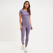 Legging de sport taille haute violet femme