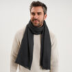 Foulard rectangulaire avec bords franges noir homme