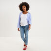 T-shirt grossesse manches courtes coton blanc femme maternit&eacute;