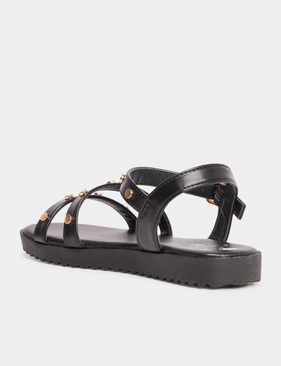 Sandales plates Liberto noir fille