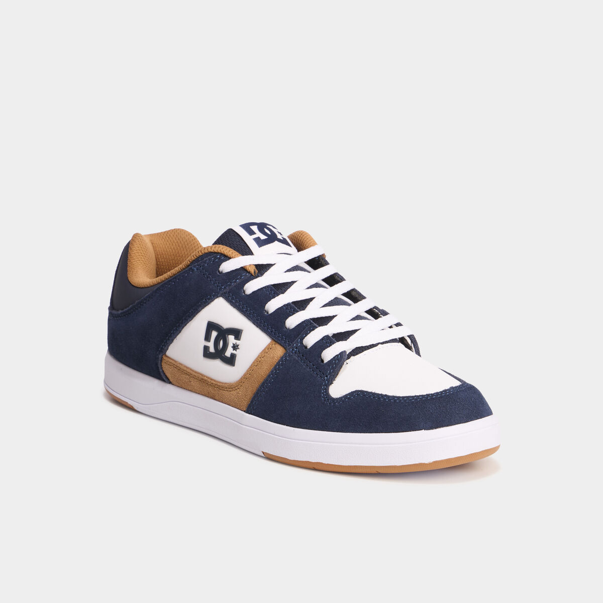 Baskets en cuir su&eacute;dine antid&eacute;rapantes bleu homme