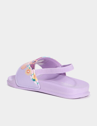 Mules de plage Reine des neiges mauve fille