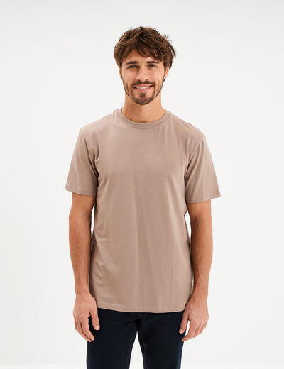 T-shirt slim stretch manches courtes gris homme