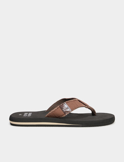 Tongs marron homme
