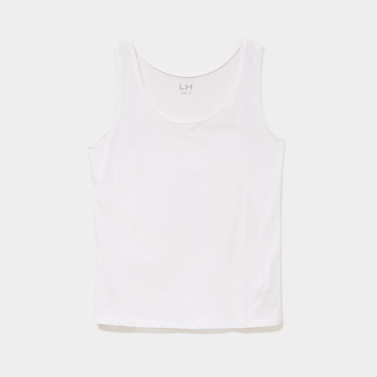 D&eacute;bardeur bretelles larges coton blanc femme