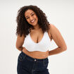 Soutien-gorge foulard coton majoritaire blanc femme grande taille