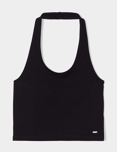 Débardeur cropped dos nu Creeks noir femme