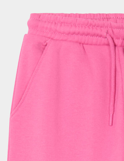 Pantalon de jogging molleton rose fushia fille