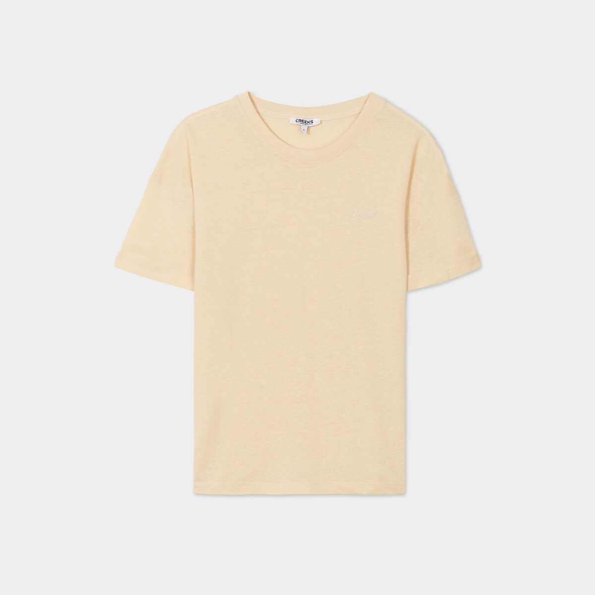 T-shirt manches courtes Creeks jaune clair femme