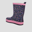Bottes de pluie imprimé fleuri bleu marine fille