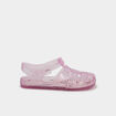Sandales de plage paillettes rose fille