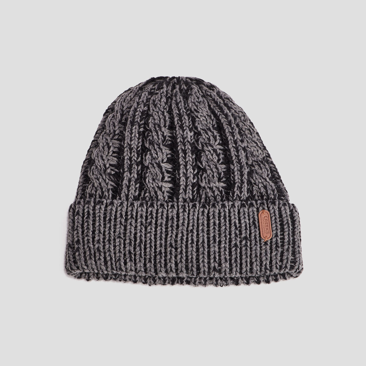 Bonnet à torsades Creeks gris foncé homme