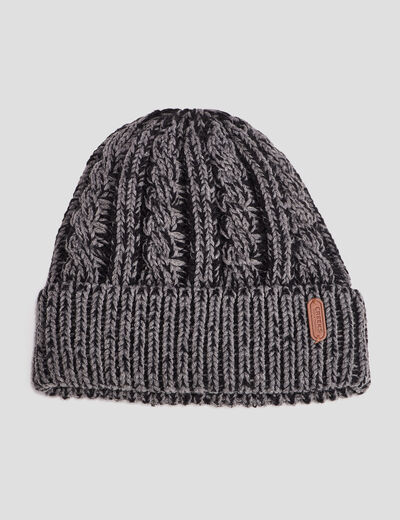 Bonnet à torsades Creeks gris foncé homme