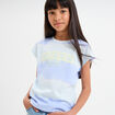 T-shirt manches courtes coton ecru fille