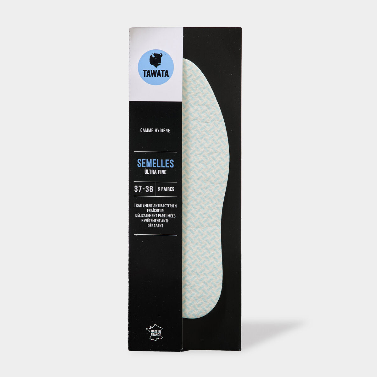 Lot 6 paires semelles ultra fines Tawata bleu mixte