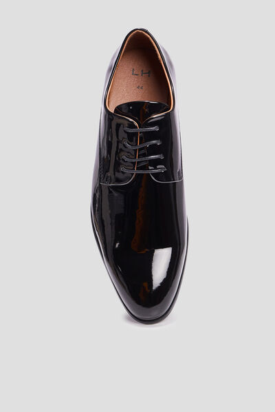 Derbies vernies à lacets Delson noir homme