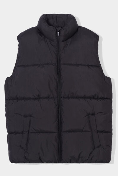 Doudoune sans manches zippée noir homme