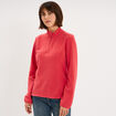 Sweat polaire col camionneur rose femme