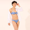 Haut de maillot de bain bandeau bleu femme