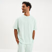 T-shirt col rond droit relax fit vert clair homme
