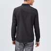 Chemise ajustée col italien noir homme