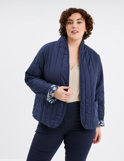 Veste matelassée réversible bleu marine femme grande taille
