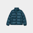 Doudoune col montant zippée bleu canard femme