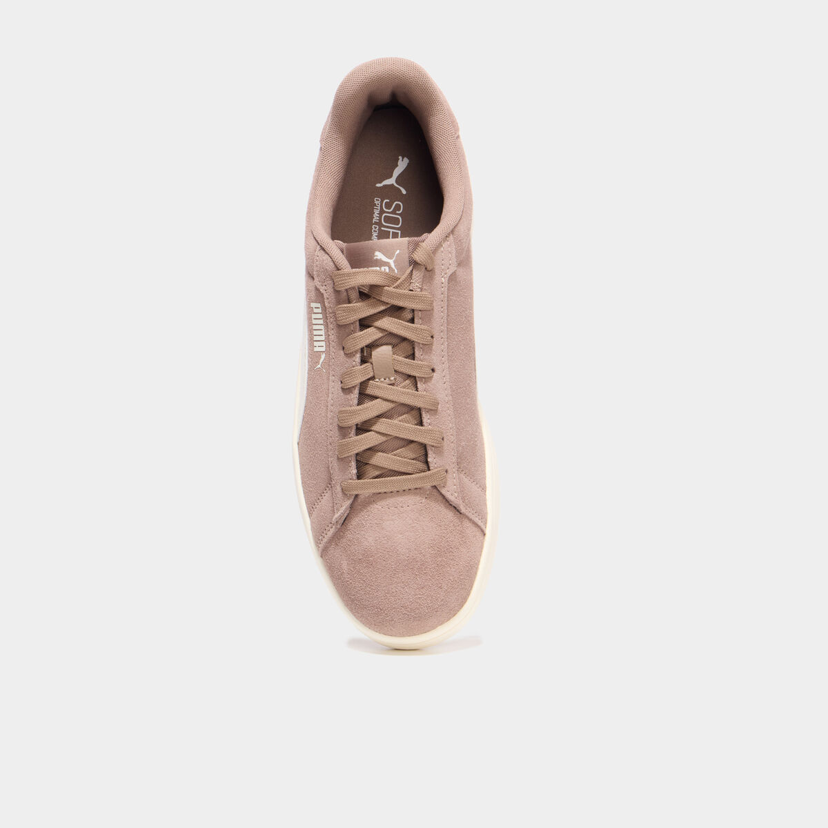 Tennis cuir su&eacute;dine Puma Smash V3 marron clair homme