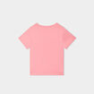 T-shirt manches courtes coton Stitch orange corail fille