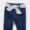 Jeans ceinture foulard bleu foncé bébé fille