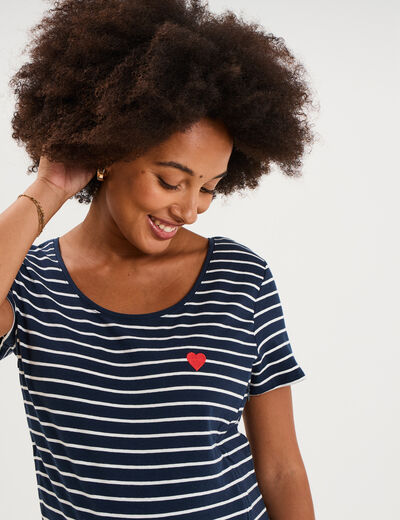 T-shirt allaitement manches courtes blanc femme maternit&eacute;
