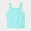 Débardeur encolure carrée bleu turquoise fille