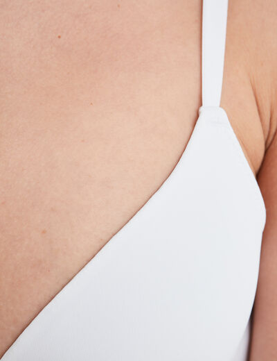 Soutien-gorge push-up microfibre blanc femme
