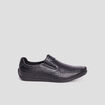 Mocassins confort &agrave; bout carr&eacute; noir homme