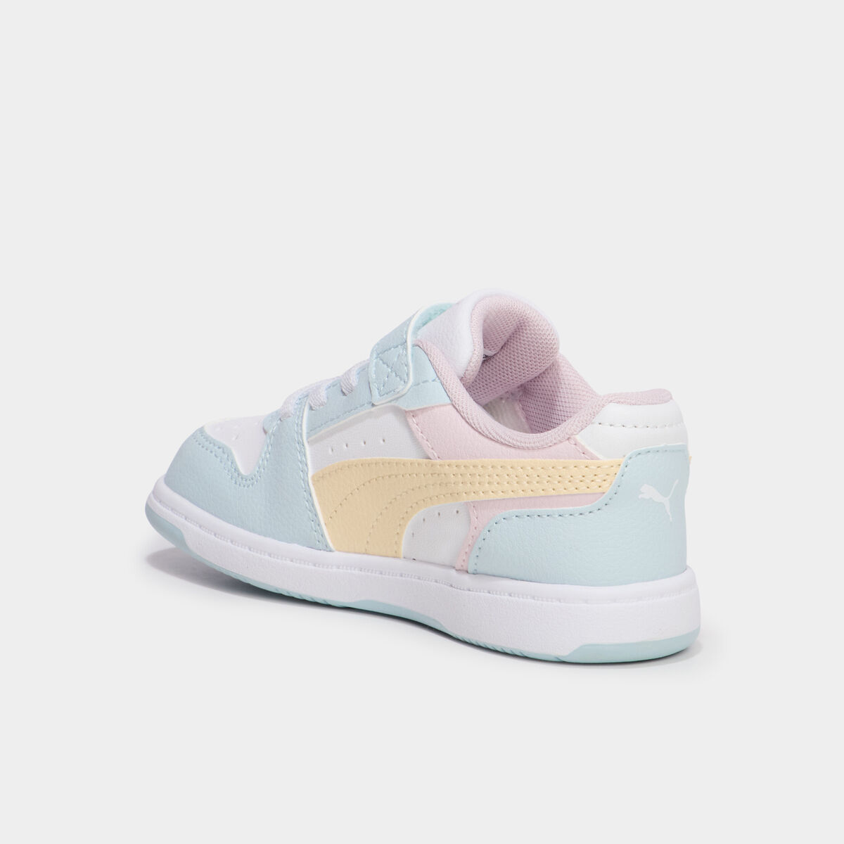 Baskets &agrave; scratchs Puma Rebound Slam bleu pastel fille