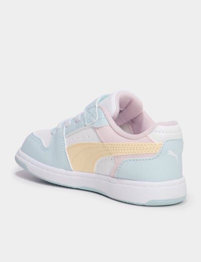 Baskets &agrave; scratchs Puma Rebound Slam bleu pastel fille