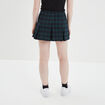 Jupe-short plissée courte bleu marine femme