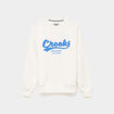 Sweat molleton col rond manches longues blanc femme