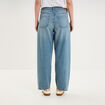Jean balloon cropped coton denim stone femme