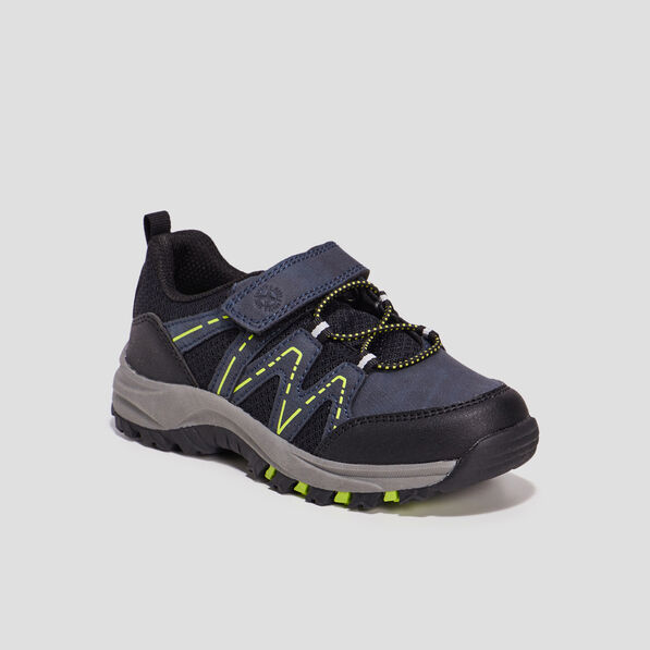 Baskets running à scratchs Trappeur bleu marine garçon