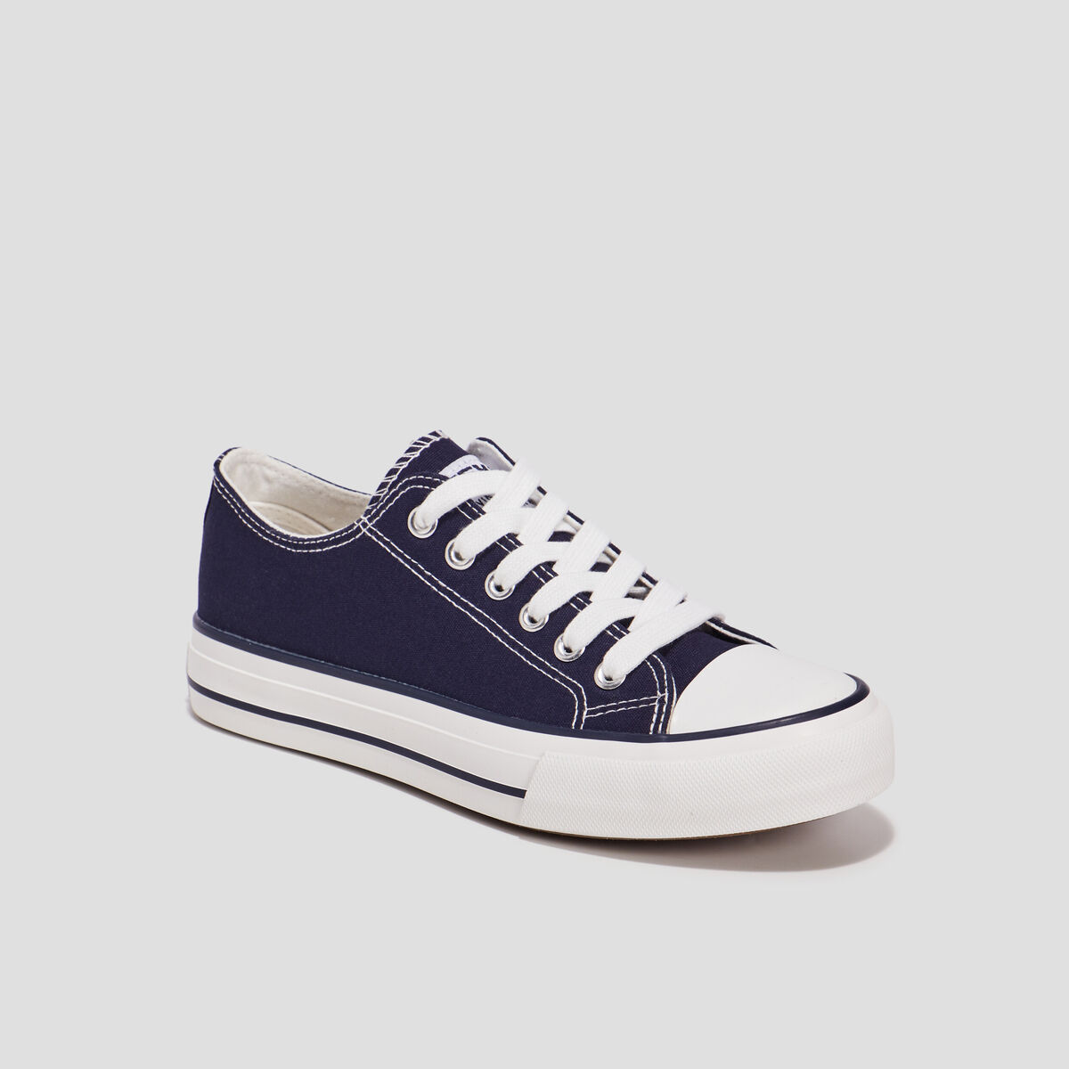 Tennis en toile à lacets Creeks bleu marine garçon