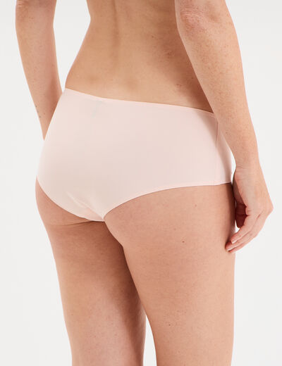 Shorty microfibre sans coutures rose clair femme