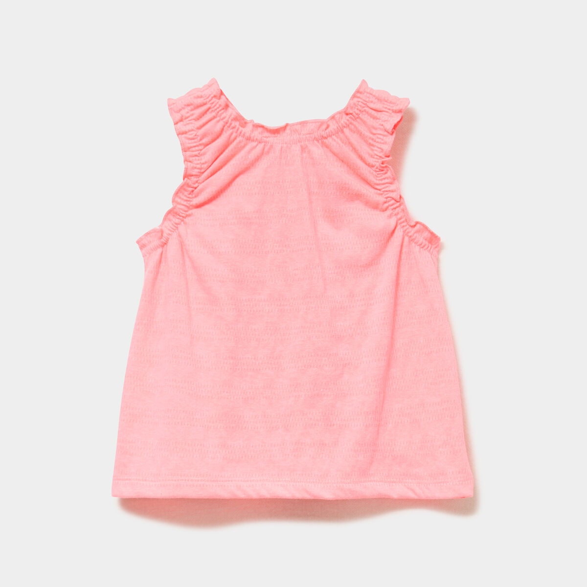 Lot 2 d&eacute;bardeurs emmanchures &eacute;lastiqu&eacute;es rose fluo b&eacute;b&eacute; fille