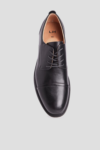 Derbies lacées noir homme