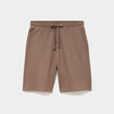 Bermuda textur&eacute; coupe droite coton marron homme