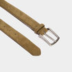 Ceinture effet su&eacute;dine boucle rectangle vert kaki homme