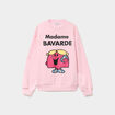 Sweat col rond Monsieur et Madame rose femme