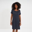 Chemise de nuit manches courtes bleu marine femme
