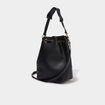 Sac seau avec bandouli&egrave;re amovible noir femme